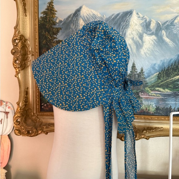 Laura Ingalls Prairie Handmade Floral Bonnet main image 8